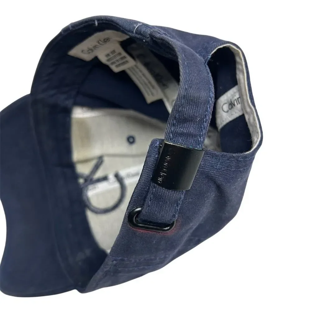 Calvin Klein Unisex Blue Baseball‎ Cap Adjustable Strap Logo Hat